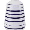 Bazaar Elements 10-Inch Striped Ceramic Vase, Blue/White -Bazaar stoe Belk 101