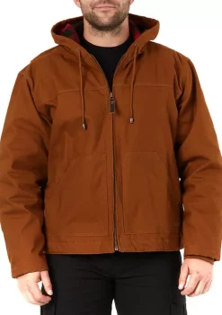 Smith's Workwear Flannel Lined Canvas Hooded Work Jacket 9 Smith's Workwear Flannel Lined Canvas Hooded Work Jacket -Bazaar stoe Belk 1014