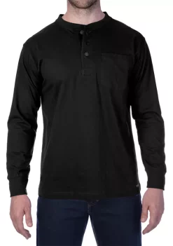 Smith's Workwear Long Sleeve Pocket Gusset Henley