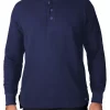 Smith's Workwear Extended Tail Mini-Thermal Knit Henley Pullover with Gusset -Bazaar stoe Belk 1045