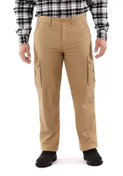 Smith's Workwear Print Fleece Lined Cargo Canvas Pants