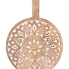 Bazaar Medallion Design Carved Wood Round Paddle with Handle -Bazaar stoe Belk 110
