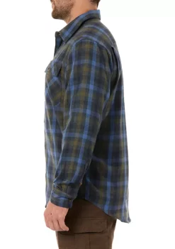 Smith's Workwear Plaid Two-Pocket Flannel Shirt -Bazaar stoe Belk 1110