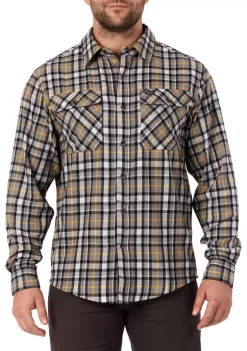 Smith's Workwear Plaid Two-Pocket Flannel Shirt -Bazaar stoe Belk 1112