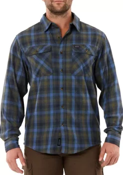Smith's Workwear Plaid Two-Pocket Flannel Shirt -Bazaar stoe Belk 1114