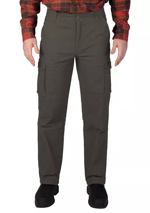 Smith's Workwear Men's Fleece Lined Cargo Canvas Pants 4 Smith's Workwear Men's Fleece Lined Cargo Canvas Pants - Image 2