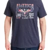 Smith's Workwear Short Sleeve Crew Neck Patriotic Tee-Shirt -Bazaar stoe Belk 1187