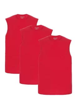 Smith's Workwear 3-Pack Cotton Muscle T-Shirts -Bazaar stoe Belk 1233