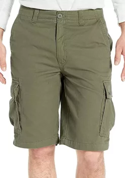 Smith's Workwear Men's Belted Soft Twill Cargo Shorts