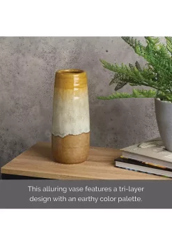 Bazaar Elements Tri Layer Ceramic Vase 12 Bazaar Elements Tri Layer Ceramic Vase -Bazaar stoe Belk 156