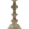 Bazaar Elements White Wash Mango Wood Candle Holder -Bazaar stoe Belk 180
