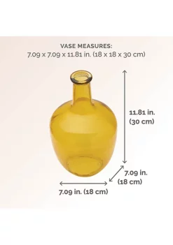 Bazaar Elements Amber Bulb Glass Vase -Bazaar stoe Belk 189