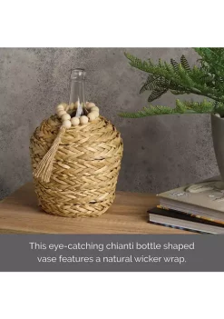 Bazaar Elements Natural Wrap Chianti Bottle Vase -Bazaar stoe Belk 208