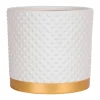 Bazaar Ceramic Hobnail Planter with Painted Gold Base -Bazaar stoe Belk 230