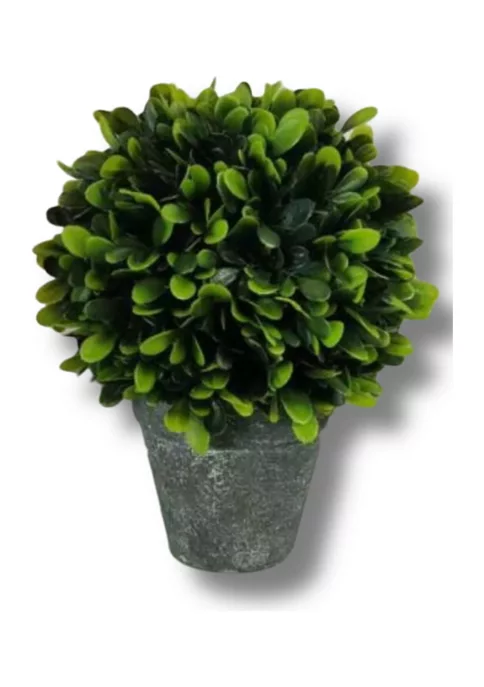 Bazaar Elements 10 Inch UV Artificial Boxwood Orb Greenery 4 Bazaar Elements 10 Inch UV Artificial Boxwood Orb Greenery - Image 2