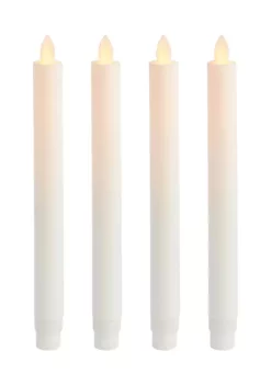 Bazaar Battery Powered Tapered Candles - Set of 4
