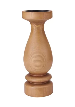 Bazaar Elements Wood Dark Natural Candle Holder -Bazaar stoe Belk 258