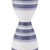 Bazaar Elements Ceramic Striped Candleholder, Blue/White -Bazaar stoe Belk 264