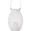 Bazaar Elements 13" LED White Wicker Lantern -Bazaar stoe Belk 279