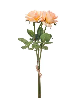 Bazaar Elements Pink Rose Plastic Faux Florals - Set of 3