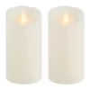 Bazaar Mikasa Set of 2 3x6 White Realistic LED Flameless Pillar Candles -Bazaar stoe Belk 309