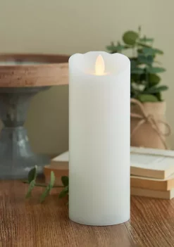 Bazaar Mikasa 3x8 White Realistic LED Flameless Pillar Candle -Bazaar stoe Belk 315