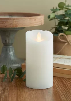 Bazaar Mikasa 3x4 White Realistic LED Flameless Pillar Candle, Set of 2 -Bazaar stoe Belk 318