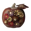 Gordon Companies 7.5 inch Brown Solar Powered Floral Pumpkin Outdoor Decoration -Bazaar stoe Belk 324