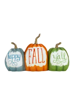 Gordon Companies 15.5 inch Pumpkin Trio FeetHappy Fall Y Feetall Feet Autumn Harvest Sign -Bazaar stoe Belk 342