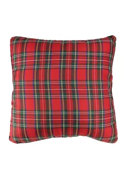 Gordon Companies 15.5Inch Red and Green Plaid Square Christmas Throw Pillow -Bazaar stoe Belk 348