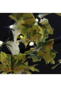 Gordon Companies 5 Feet Pre-Lit LED Lighted Fall Harvest Yellow Maple Leaf Artificial Tree - White Lights -Bazaar stoe Belk 369