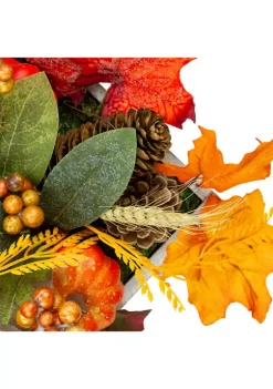 Gordon Companies 21 inch Autumn Harvest Arrangement in a inchThankful inch Rustic Wooden Box Centerpiece -Bazaar stoe Belk 393