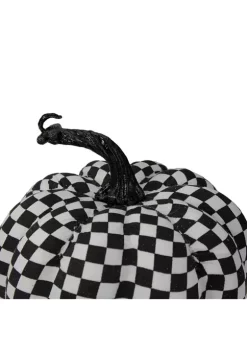 Gordon Companies 6.5 inch White and Black Plaid Fall Harvest Tabletop Pumpkin 9 Gordon Companies 6.5 inch White and Black Plaid Fall Harvest Tabletop Pumpkin -Bazaar stoe Belk 398