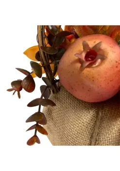 Gordon Companies 9 inch Mixed Autumn Harvest Flora in a Pumpkin Basket Decoration -Bazaar stoe Belk 404