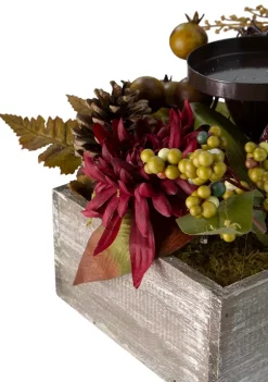 Gordon Companies 24 inch Autumn Harvest 3-Piece Candle Holder in a Rustic Wooden Box Centerpiece 12 Gordon Companies 24 inch Autumn Harvest 3-Piece Candle Holder in a Rustic Wooden Box Centerpiece -Bazaar stoe Belk 441