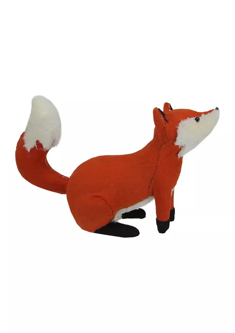 Gordon Companies 15.75 inch Orange and Cream Plush Sitting Fox Fall Tabletop Decor 4 Gordon Companies 15.75 inch Orange and Cream Plush Sitting Fox Fall Tabletop Decor - Image 2