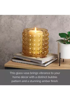 Bazaar Elements Amber Bubble Glass Vase -Bazaar stoe Belk 48