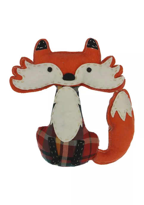 Gordon Companies 9.5 inch Orange and Cream White Plaid Plush Sitting Fox Tabletop Decor 6 Gordon Companies 9.5 inch Orange and Cream White Plaid Plush Sitting Fox Tabletop Decor - Image 4