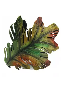 Gordon Companies 6 inch Green and Brown Oak Leaf Thanksgiving Votive Candle Holder