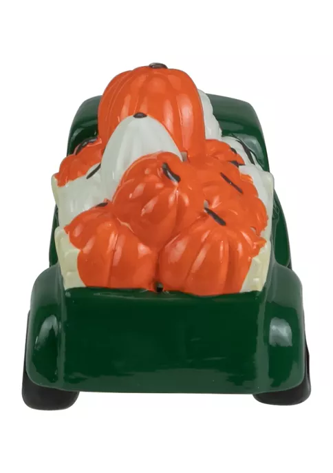 Gordon Companies 9.5 inch LED Lighted Green Ceramic Truck Hauling Pumpkins Autumn Harvest Decoration 6 Gordon Companies 9.5 inch LED Lighted Green Ceramic Truck Hauling Pumpkins Autumn Harvest Decoration - Image 4