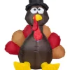 Gordon Companies 6 Feet Brown and Red Inflatable Lighted Thanksgiving Turkey Outdoor Decor -Bazaar stoe Belk 526