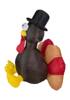 Gordon Companies 6 Feet Brown and Red Inflatable Lighted Thanksgiving Turkey Outdoor Decor -Bazaar stoe Belk 528