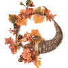 Gordon Companies Brown and Orange Pine Cones Floral Thanksgiving Wreath - 20- inch Unlit -Bazaar stoe Belk 550