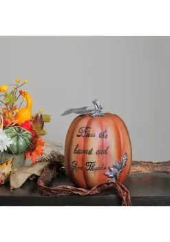 Gordon Companies 10 Bless the Harvest and Give Thanks Thanksgiving Table Top Pumpkin -Bazaar stoe Belk 566