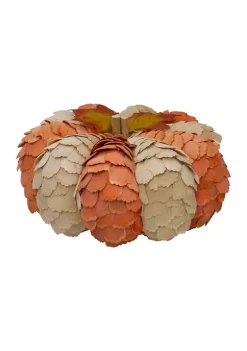 Gordon Companies 10 inch Brown and Orange Autumn Harvest Tabletop Pumpkin -Bazaar stoe Belk 578