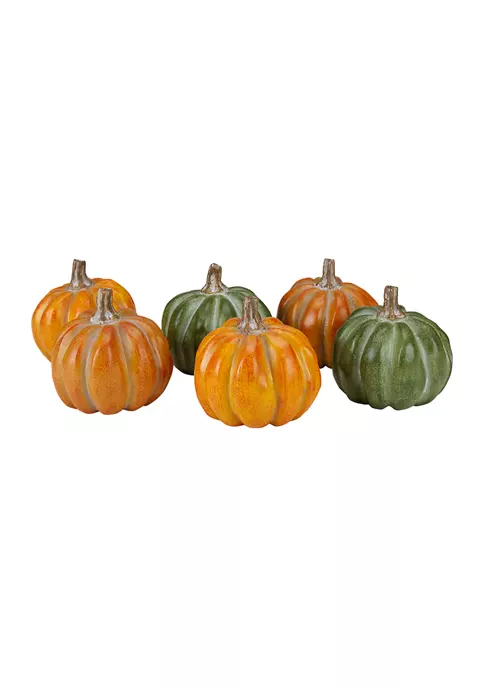 Gordon Companies Set of 6 Boxed Orange and Green Pumpkin Thanksgiving Decorations 8 Gordon Companies Set of 6 Boxed Orange and Green Pumpkin Thanksgiving Decorations - Image 6