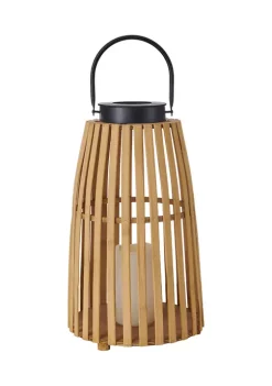 Bazaar Elements 17" Natural Bamboo LED Wood Lantern -Bazaar stoe Belk 62
