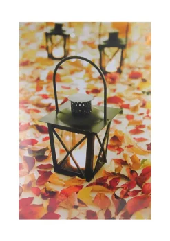 Gordon Companies LED Lighted Fall Foliage and Lanterns Canvas Wall Art 23.5 inch x 15.5 inch -Bazaar stoe Belk 622