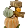 Gordon Companies 12.5 inch Orange and Green Pumpkin inchHappy Thanksgiving inch Table Top Sign -Bazaar stoe Belk 652