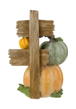 Gordon Companies 12.5 inch Orange and Green Pumpkin inchHappy Thanksgiving inch Table Top Sign -Bazaar stoe Belk 655